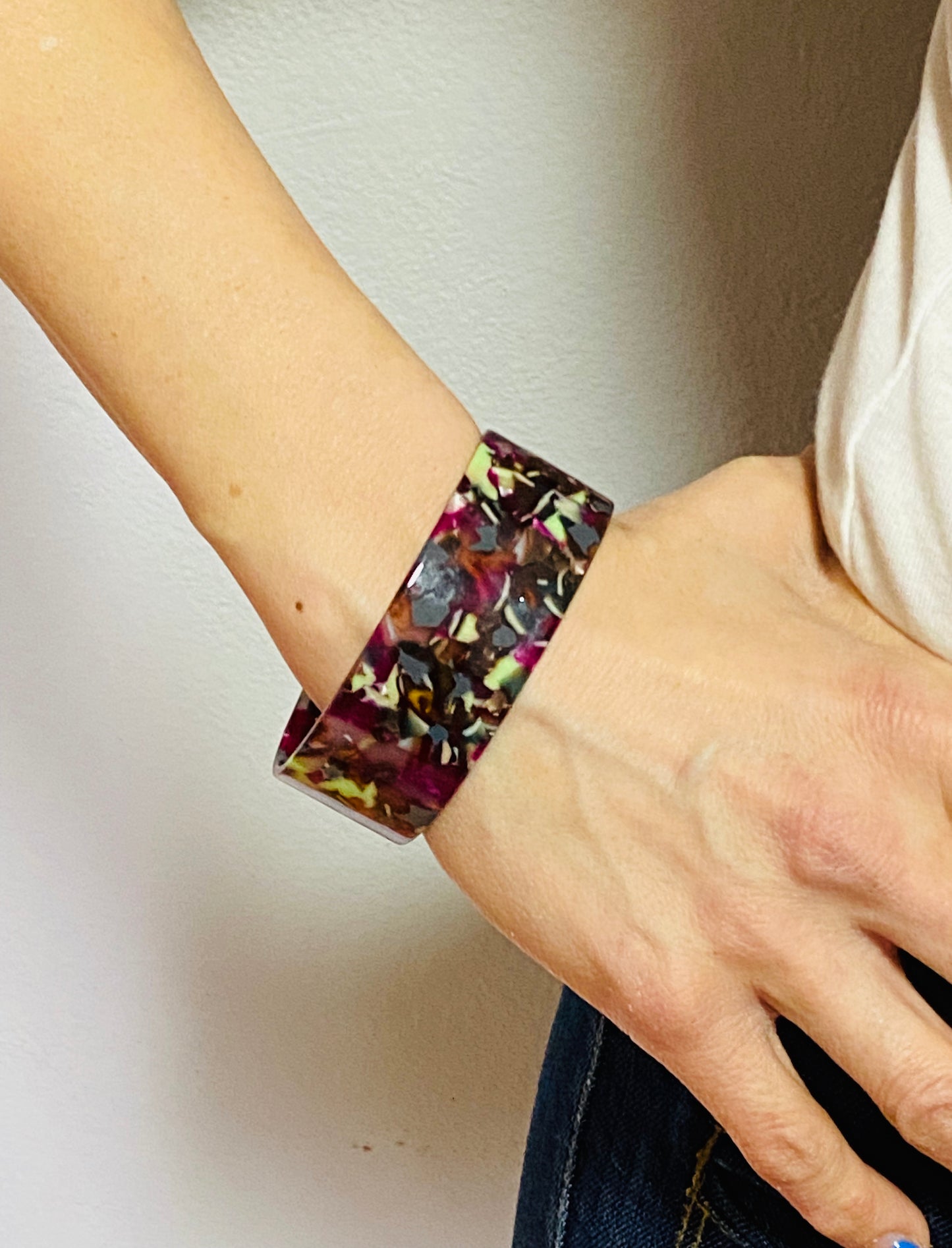 Burgundy Cuffed Bracelet